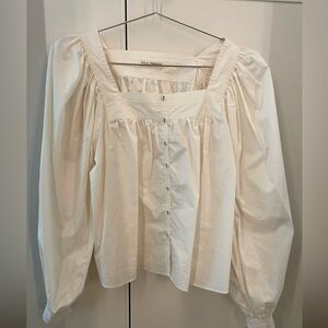 Ulla Johnson cotton square collar top